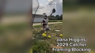 Jiana Higgins 2029 Catcher Framing and Blocking!