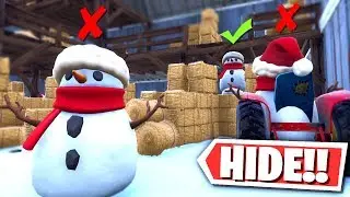 *NEW* SNEAKY SNOWMAN HIDE and SEEK in Fortnite Creative Mode!