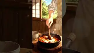 Soft Tofu Stew (Sundubu &ndash; Simple) - Cozy Anime Cooking ASMR | Relaxing & Healing #shorts #sortvideo