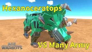 Hexanoceratops vs Many Army in Early Access - Age of Warbots (AOWB)