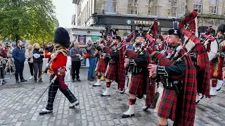 2 SCOTS P&D Escort to the Crown, Royal Mile | King Charles in Edinburgh, Scotland