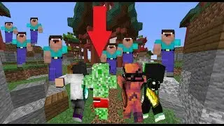 WIN SUPER HARDCORE 4 VS 14 BEDWARS WITH A CREEPER