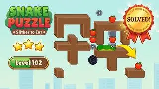 Snake Puzzle: Slither to Eat Level 102 | Every Puzzle Solved! 🎯