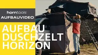 Aufbau Duschzelt Horizon - mobile Umkleidekabine - horntools