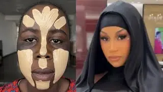 Карди Би 😳 Преображение с помощью макияжа на показе в Саудовской Аравии ✂️😱🔥