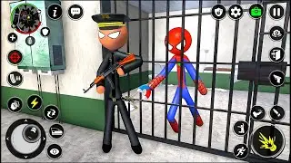 Spider Stick Hero Prison Break - Stickman Spider Hero Man Game - Android GamePlay