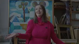 В мастерской художника Ирины Лампасовой Фроловой