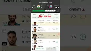 India vs west indies dream team #indvswi #shorts #shortsfeed #dream11 #ytshort #dreamteam #odi