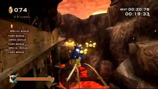Sonic and the Black Knight (Wii) Molten Mine Grind Challenge