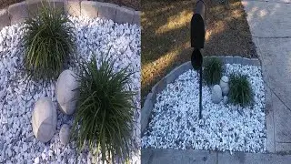 MAILBOX MAKEOVER & LANDSCAPE DESIGN ~ CURB APPEAL UNDER $100 ~ ROCK GARDEN