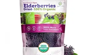 Purify Life Certified USDA - 100% Organic Dried Elderberries - 1lb Bulk - Non-Irradiated, Non-Gmo