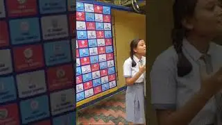 Student of St Thomas Church School explaining about benefits of Smart Cards .