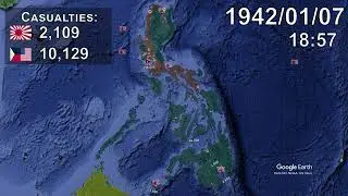 The Japanese invasion of the Philippines (1941-1942) using Google Maps