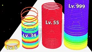 LEVEL UP SLINKY - Circle Stack Run (ASMR Gameplay)