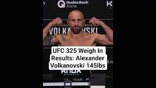 UFC 325 Weigh In Results: Alexander Volkanovski 145lbs #ufc325 #weighin #alexandervolkanovski  #ufc