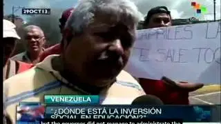 Venezuela: Miranda residents protest against Gov. Capriles' misruling