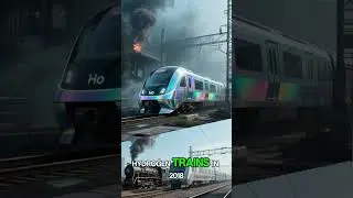 Водородный поезд: будущее экологичных железнодорожных путешествий #viralshort #artificialintellig...