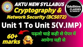 Cryptography and Network Security Important Questions BCS072 AKTU | CNS All Unit Important Question