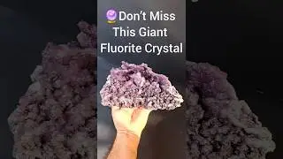 ✨️Cubic Sparkle You Can&rsquo;t Ignore! Giant purple fluorite🔮 #fluorite #shorts #asmr #short #crystals