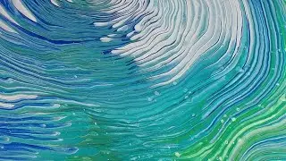 Colorful Cloud Effect Pour Turns Into Simple Tree Ring Pour! (233)