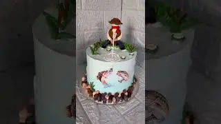 🎣 Fishing Theme Birthday Cake |#UniqueCake #CakeArt #CreativeCakes #CakeIdeas #SweetTreats #shorts