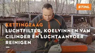 Luchtfilter, koelvinnen van cilinder en luchtaanvoer reinigen - STIHL kettingzagen