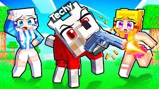 I Became a BABY DOG, with a GUN in Minecraft...