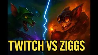 Twitch ADC vs Ziggs | LoL Gameplay No Commentary