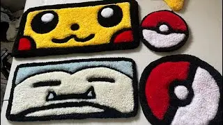 Finishing a tufted rug | Satisfying rug shaving ASMR | Tufting process!