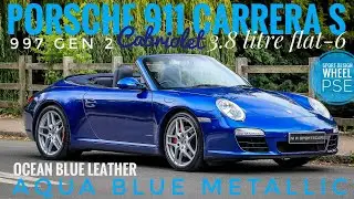 Porsche 911 Carrera S Cabriolet 997.2 Gen 2 Aqua Blue Metallic PDK PSE PASM For Sale UK Specialist