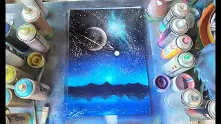 Spray Paint Art- Magic Night- By Dimkad Art