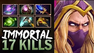 Invoker Gameplay with Arcane and 17 Kills - Dota 7.39
