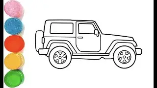Как нарисовать джип 🚗 Рисование | Рисование для детей | Легкий рисунок машины | Рисование джипа