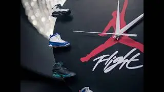 Air Jordan 1-12 Mini Sneaker Clock by Hypreverie