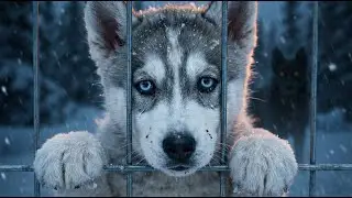 Saving a Husky PUPPY Left Alone in the Freezing Rain! 💔