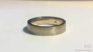 GG Trize Three Layers Wedding Band, Multicolour Gold, Stone Finish, Men's Ring, 2021-016