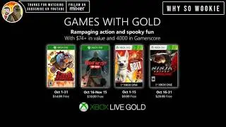 NEW GAMES WITH GOLD OCTOBER 2019