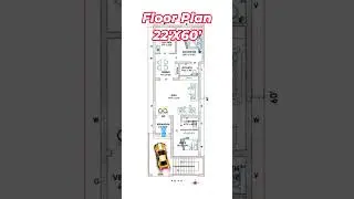 22 X 60 HOUSE PLAN, 22 BY 60 HOME PLAN#shorts #homedesign #gharkanaksha #trendingshorts #housedesign