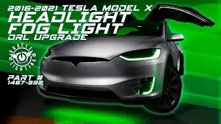Tesla Model X Headlight and Foglight Color Changing Upgrade