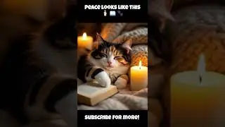 Peace looks like this 🕯️📖🐾#CuteCats #AestheticCats #RelaxingCats #CatsOfYouTube #DailyCatDose