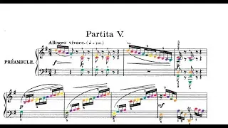 Bach - Partita No. 5 BWV 829 in color (Schiff)