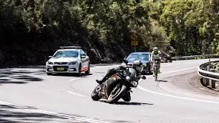 Police Chase, Fast Riders and a crash. Old Pacific Highway 06.11.2016
