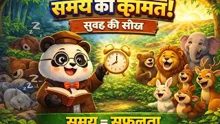 समय की क़ीमत | शेर आदित्य और सुबह की सीख | Moral Story in Hindi for Kids