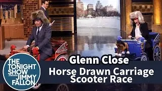 Horse Drawn Carriage Scooter Race with Glenn Close