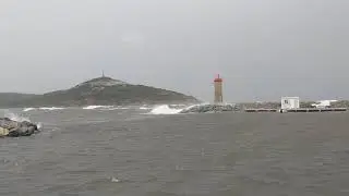 Stormy conditions at Port Macinaggio, Corsica