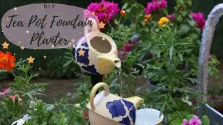 Tea Pot Fountain Planter