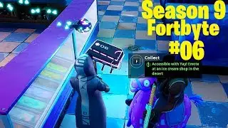 Fortnite - Fortbyte #06 Yay! Emote at an ice cream shop in the desert