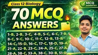 Class 12 Biology Most Important 70 MCQ | Board Exam 2026