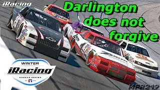 Last Lap Madness After 183 - Winter iRacing NASCAR Series at Darlington - Oval Gameplay