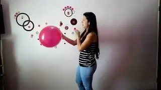 Blowing and bursting balloons her specialty